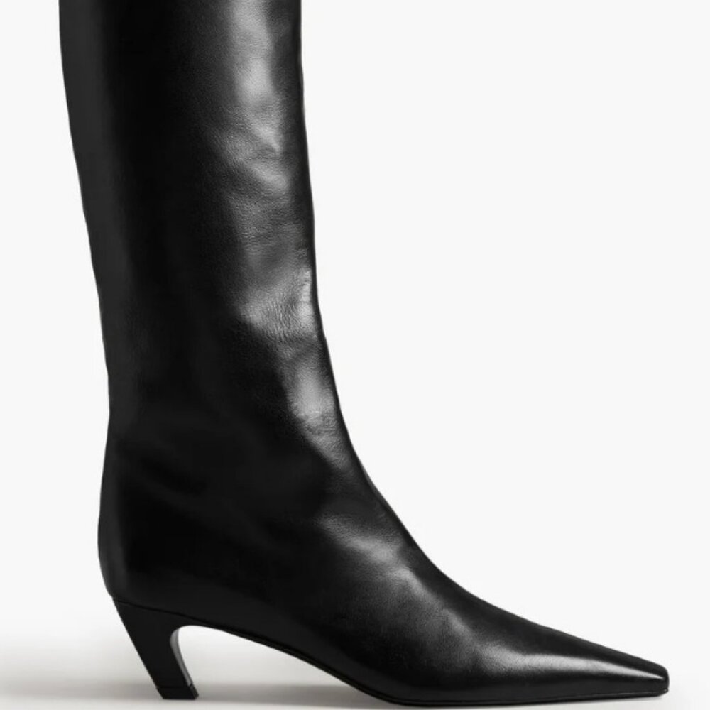 KHAITE Davis Leather Tall Boots